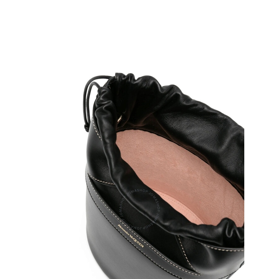 Alexander Mcqueen Logo-Stamp Leather Bucket Bag - 4