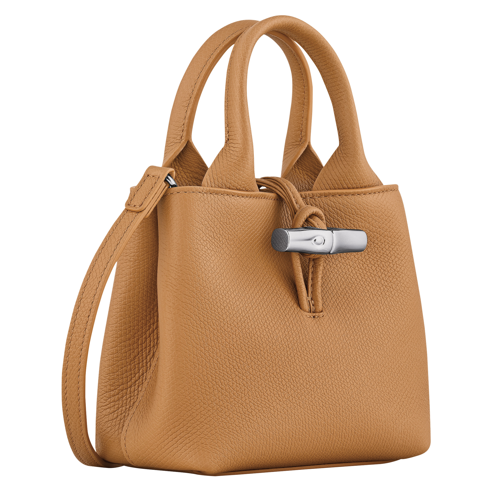 Le Roseau XS Handbag Walnut - Leather - 3