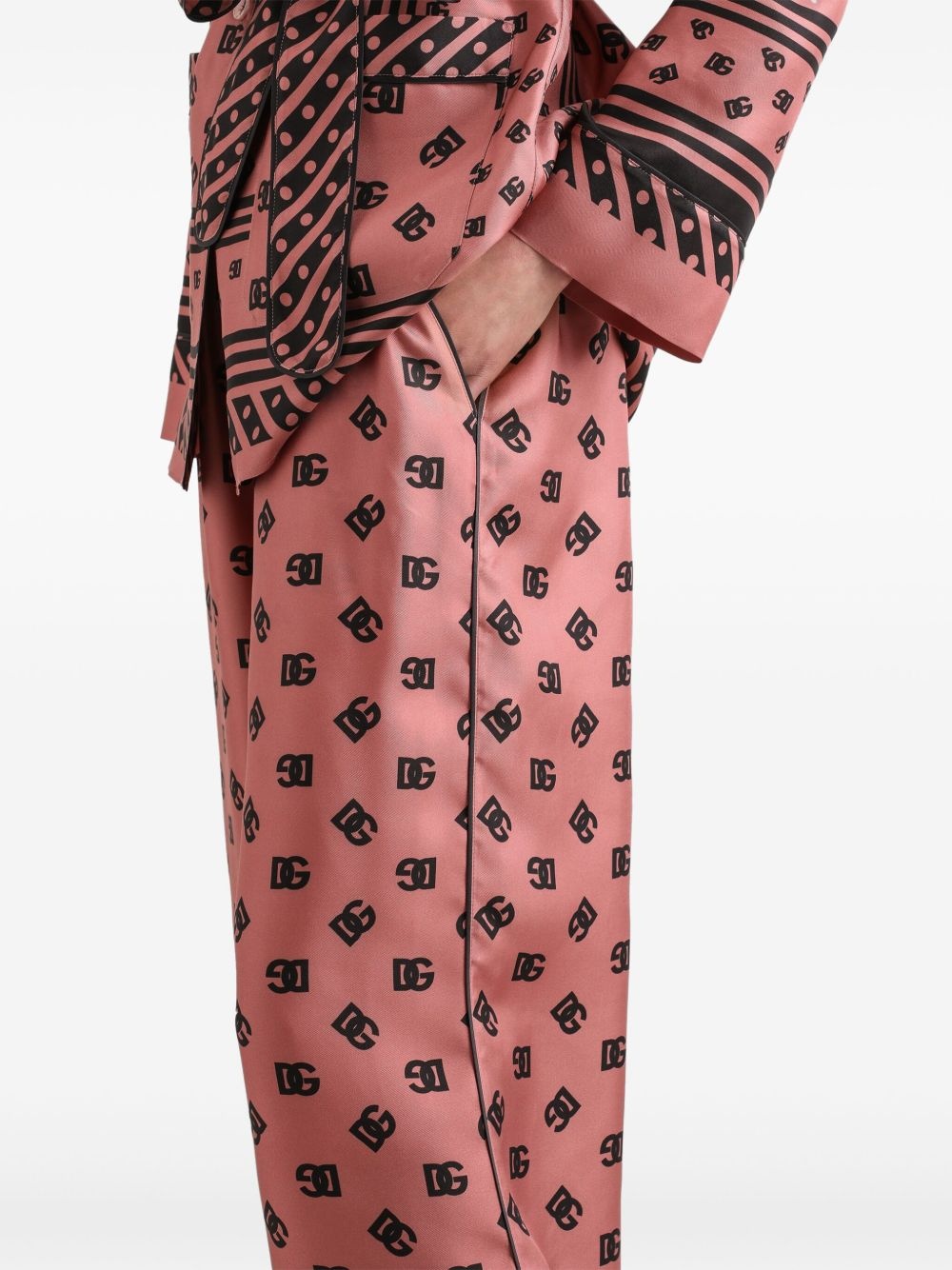 logo-print palazzo pants - 5
