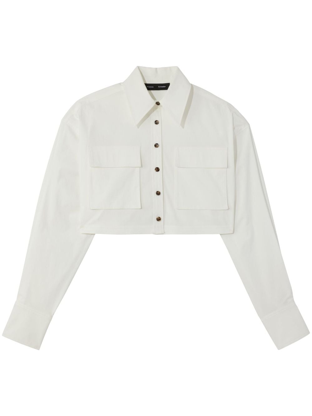 poplin cropped shirt - 1