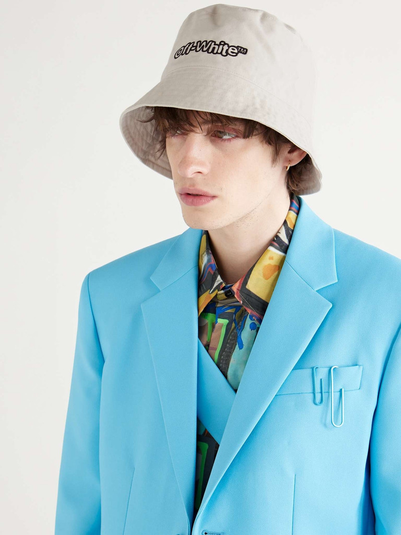 Off-White Logo-Embroidered Cotton-Twill Bucket Hat outlook