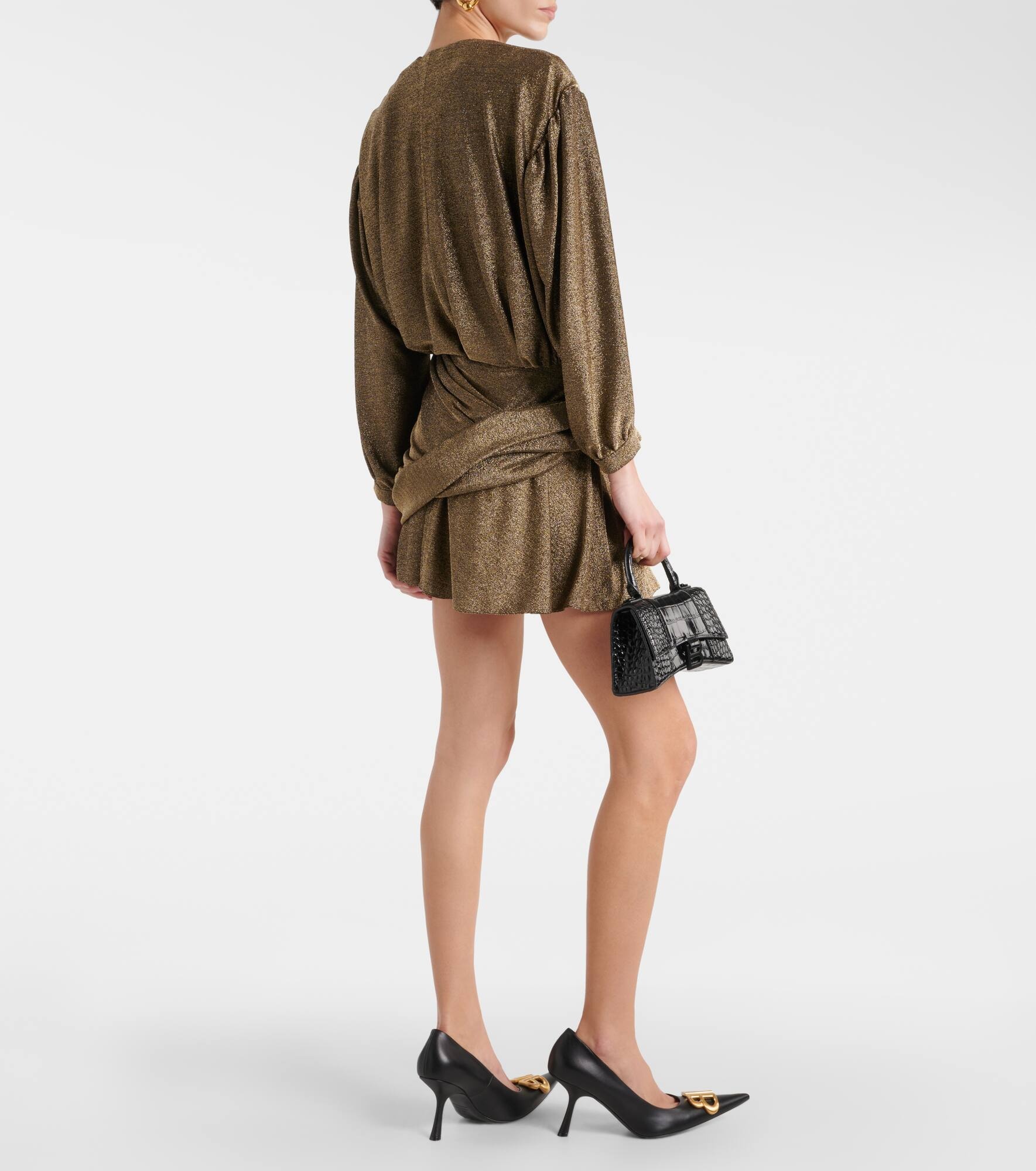 BALENCIAGA Gathered metallic minidress | mytheresa | REVERSIBLE