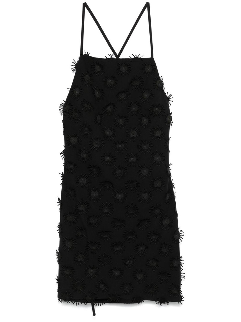 floral-appliqué mini dress 1