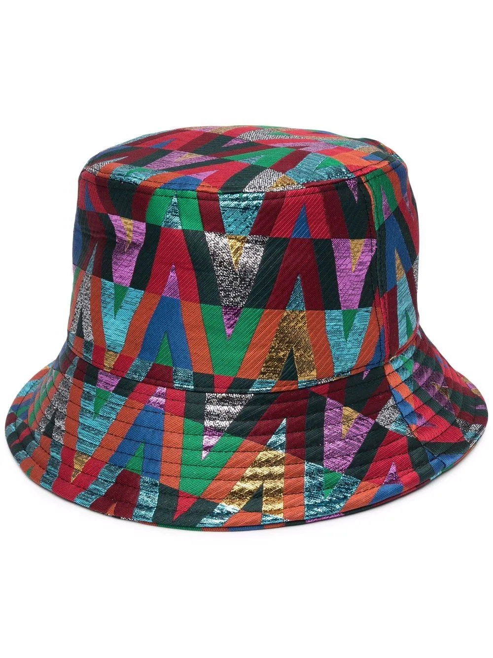 Optical logo-print bucket hat - 1