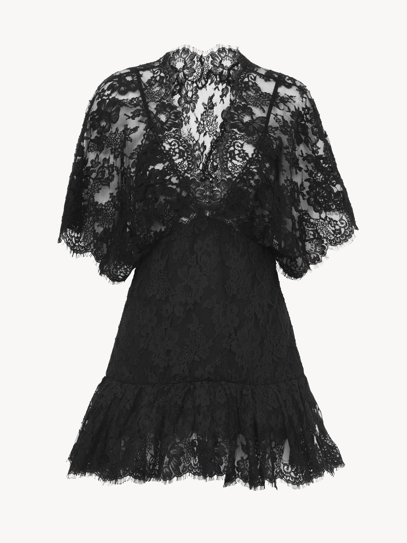 Chloé FITTED RUFFLE TOP IN LACE outlook