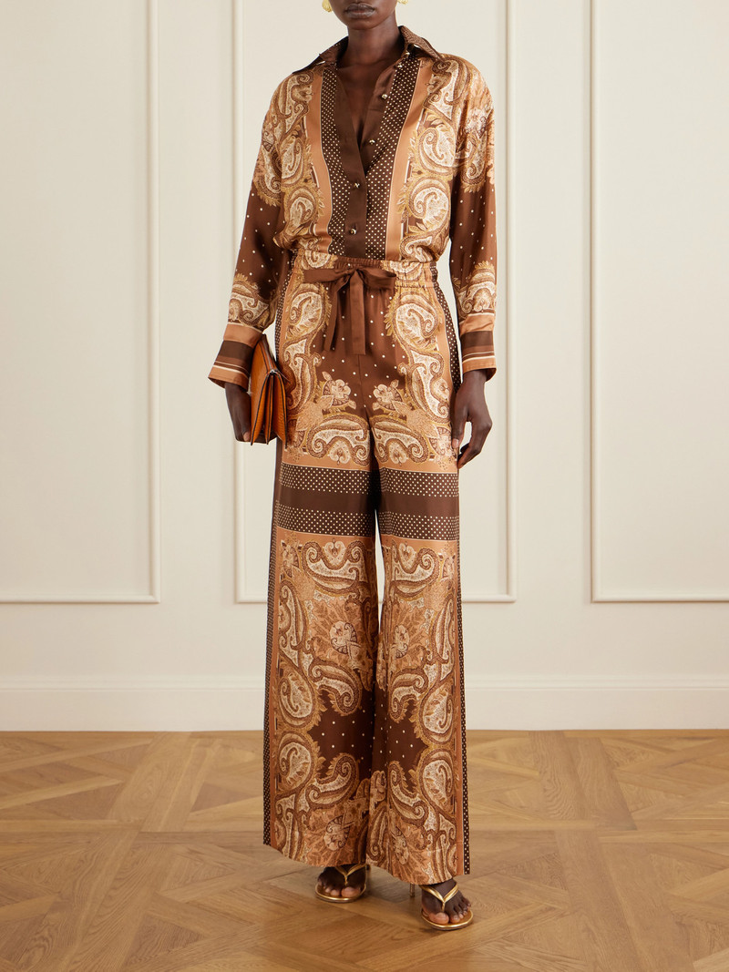 Zimmermann Luna Printed Silk-twill Straight-leg Pants outlook