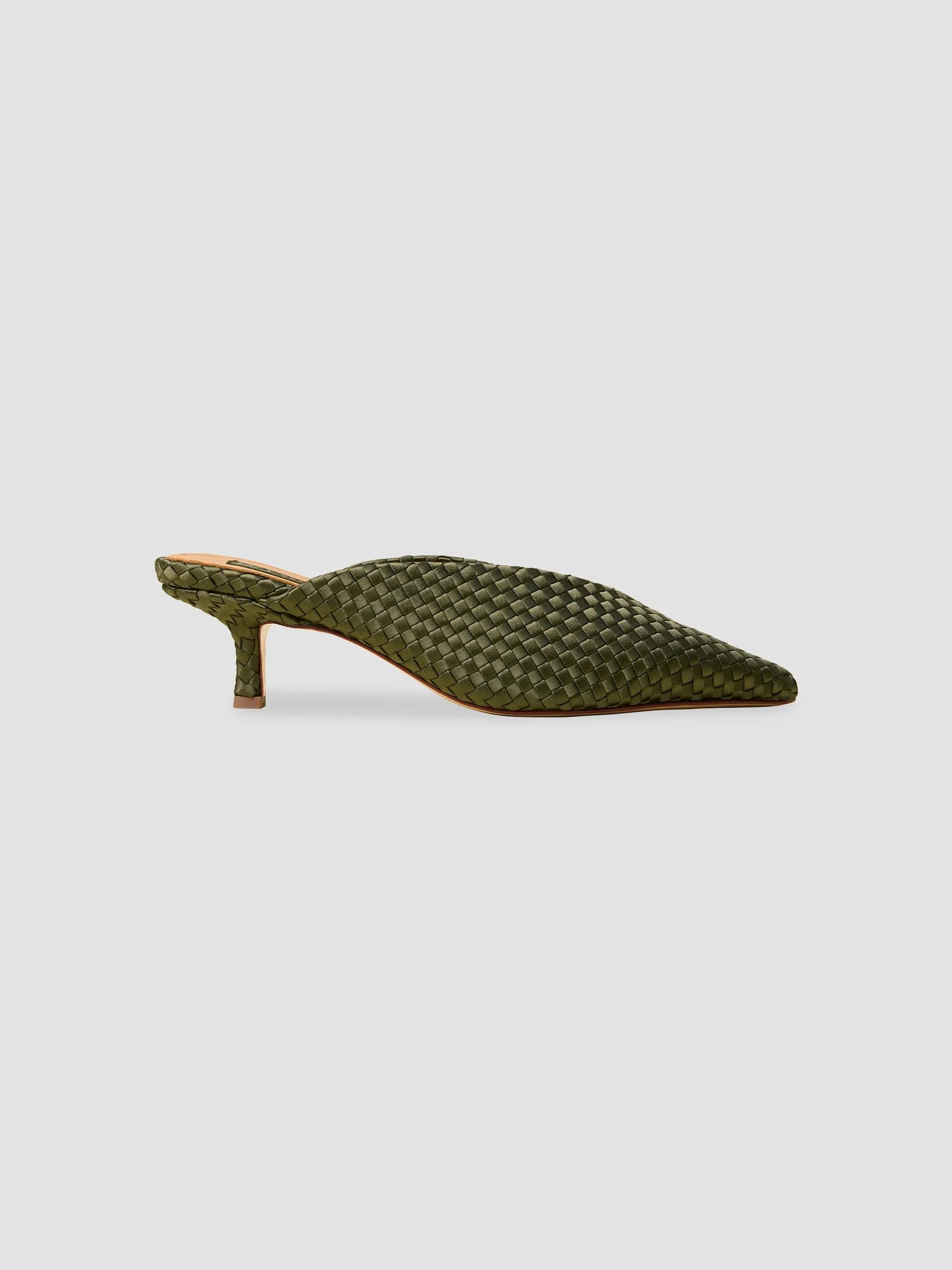 Women's Strada Satin Kitten Heels - Juniper - 1