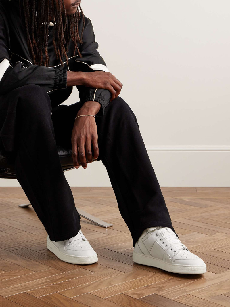 SAINT LAURENT Greenwich Leather High-Top Sneakers outlook