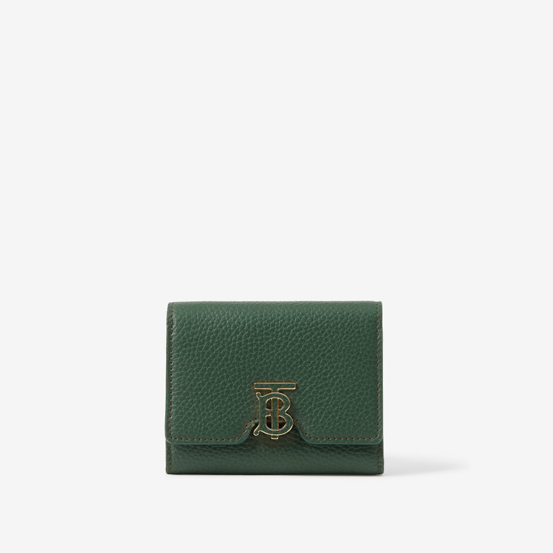 Grainy Leather TB Compact Wallet 1