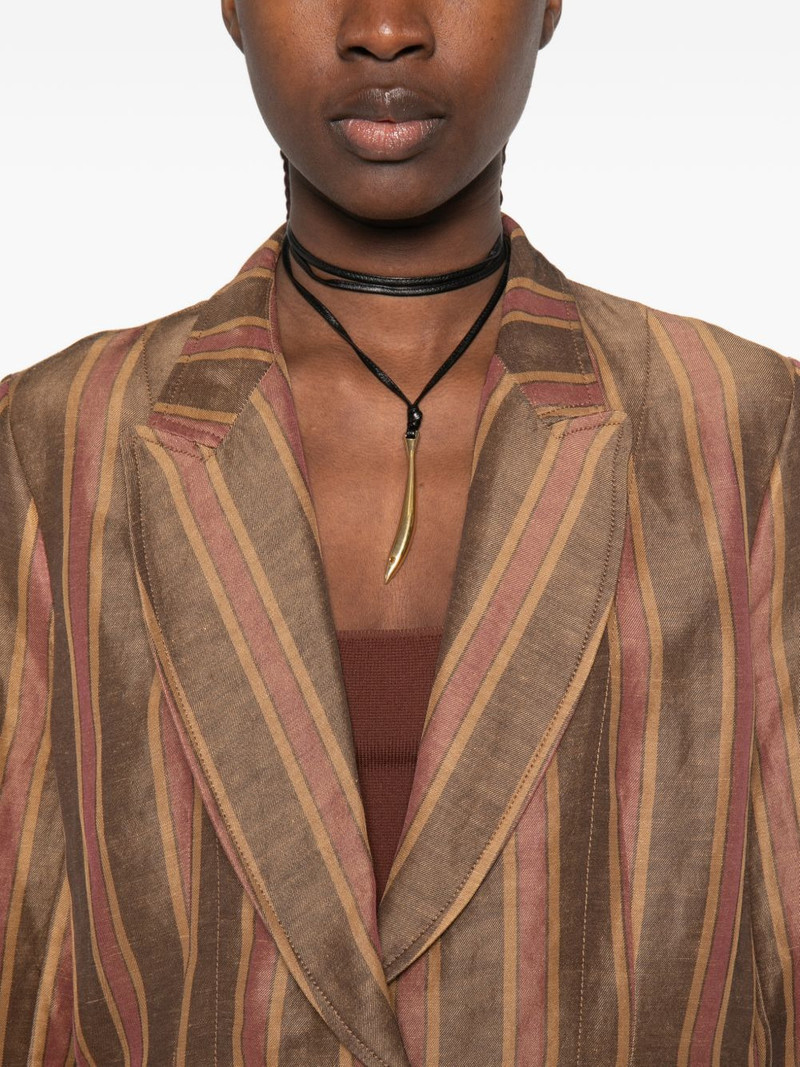 Karon striped single-button blazer 5