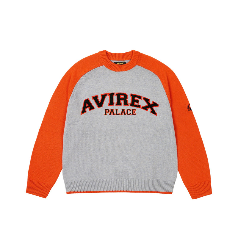 PALACE AVIREX KNIT BURNT ORANGE - 1
