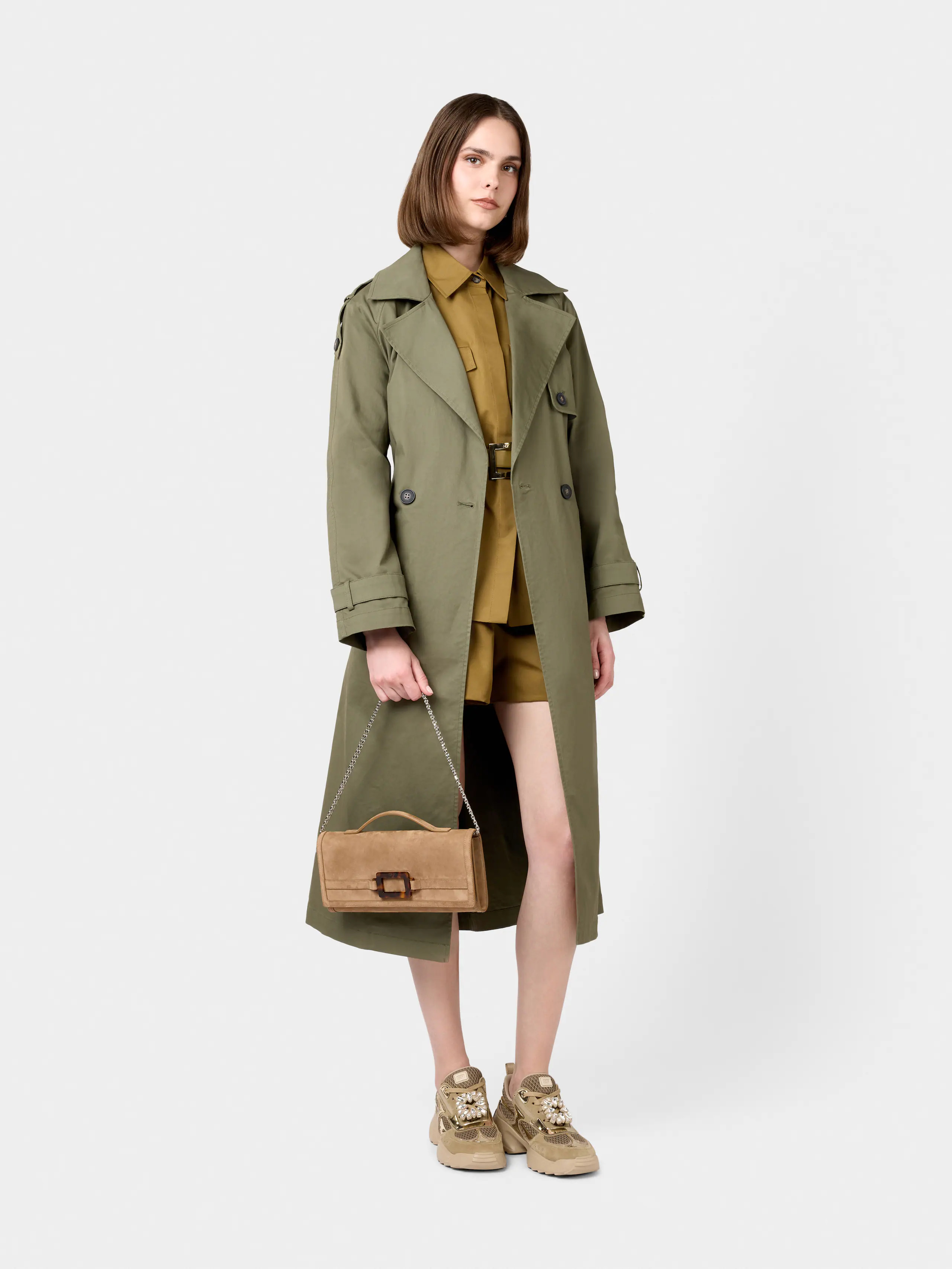 Belle Vivier Clutch in suede - 6