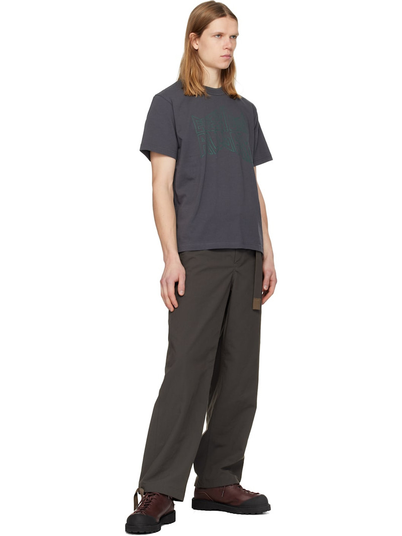 sacai Gray 'geoff sacai' Print T-shirt outlook