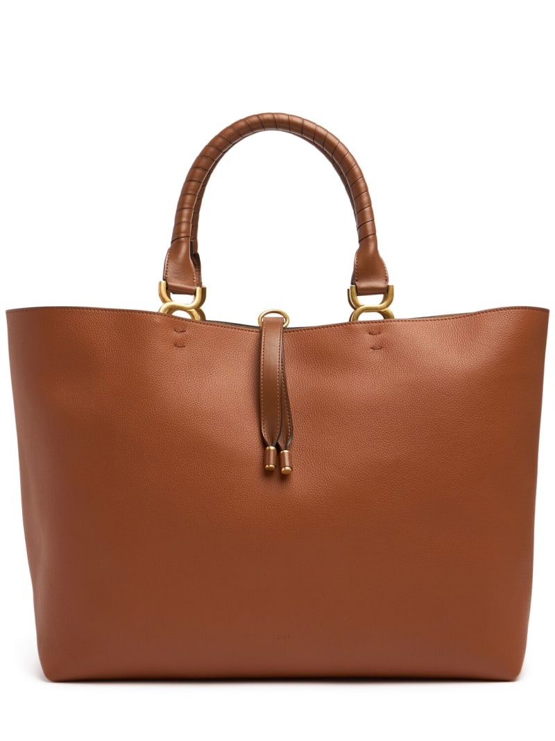 Marcie grain leather tote bag - 1