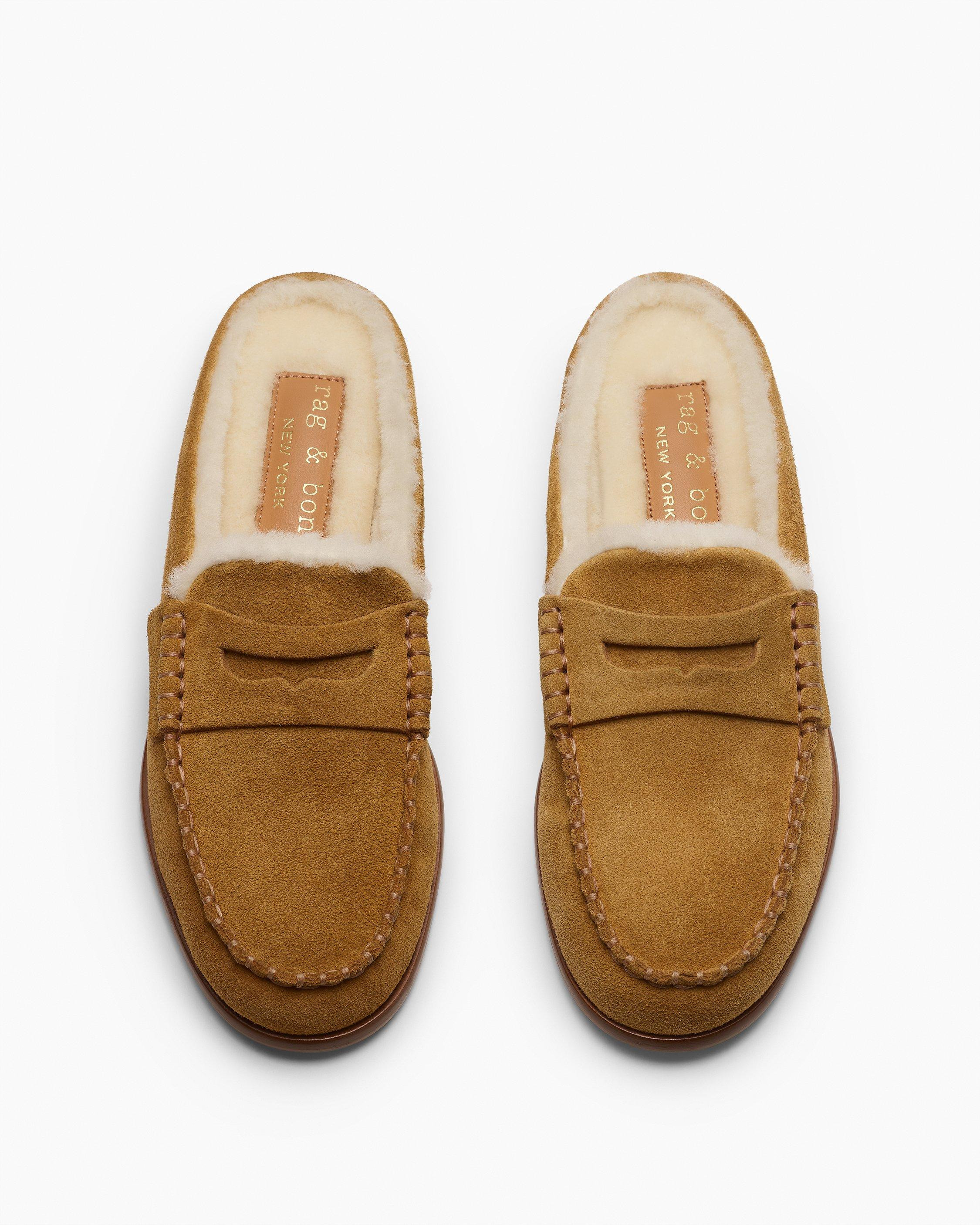 Carter Suede Shearling Mules - 5