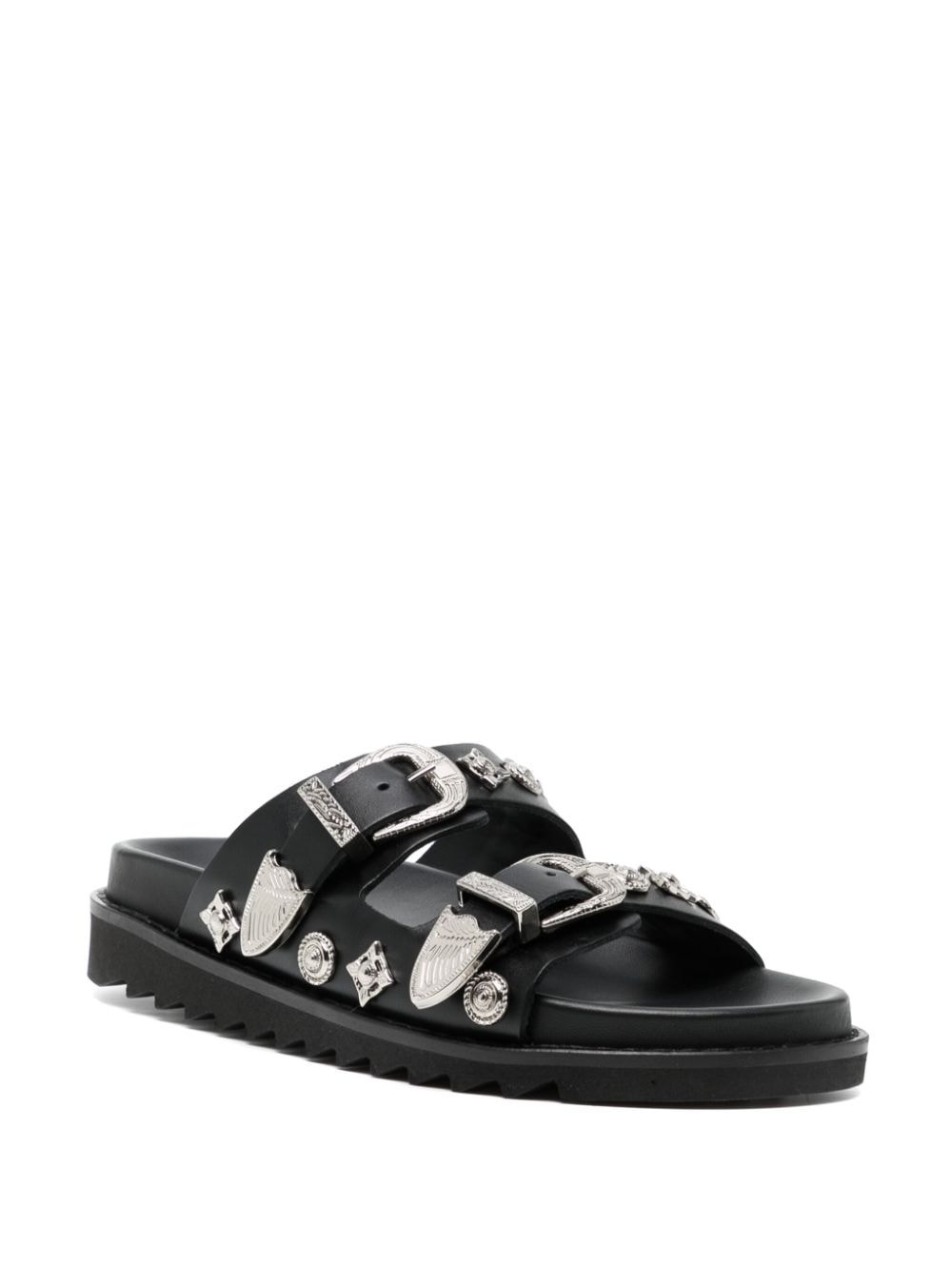 stud-embellished leather sandals - 2