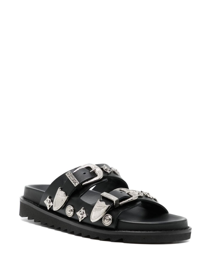TOGA PULLA stud-embellished leather sandals outlook