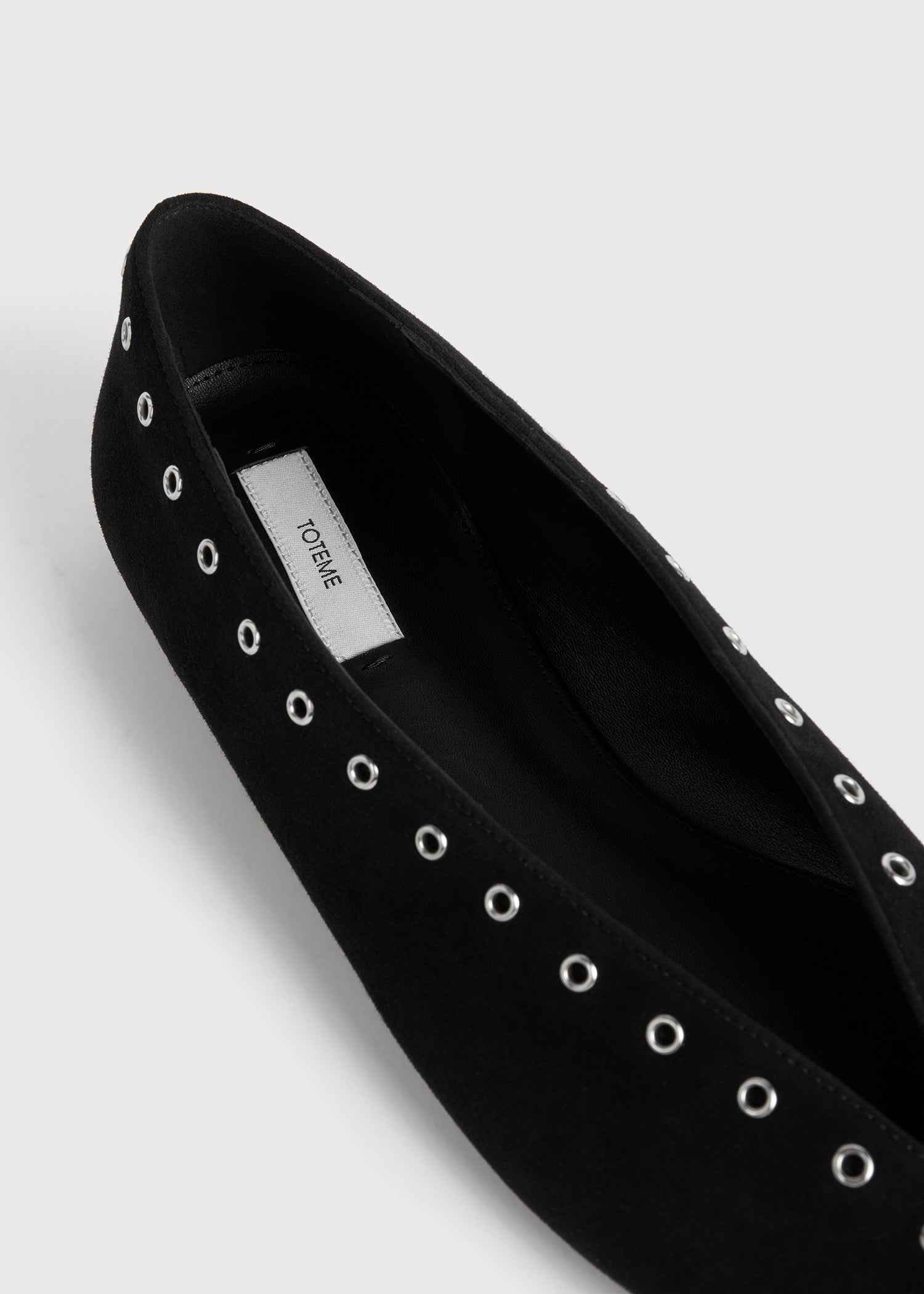 Suede lace-up ballerinas black - 6
