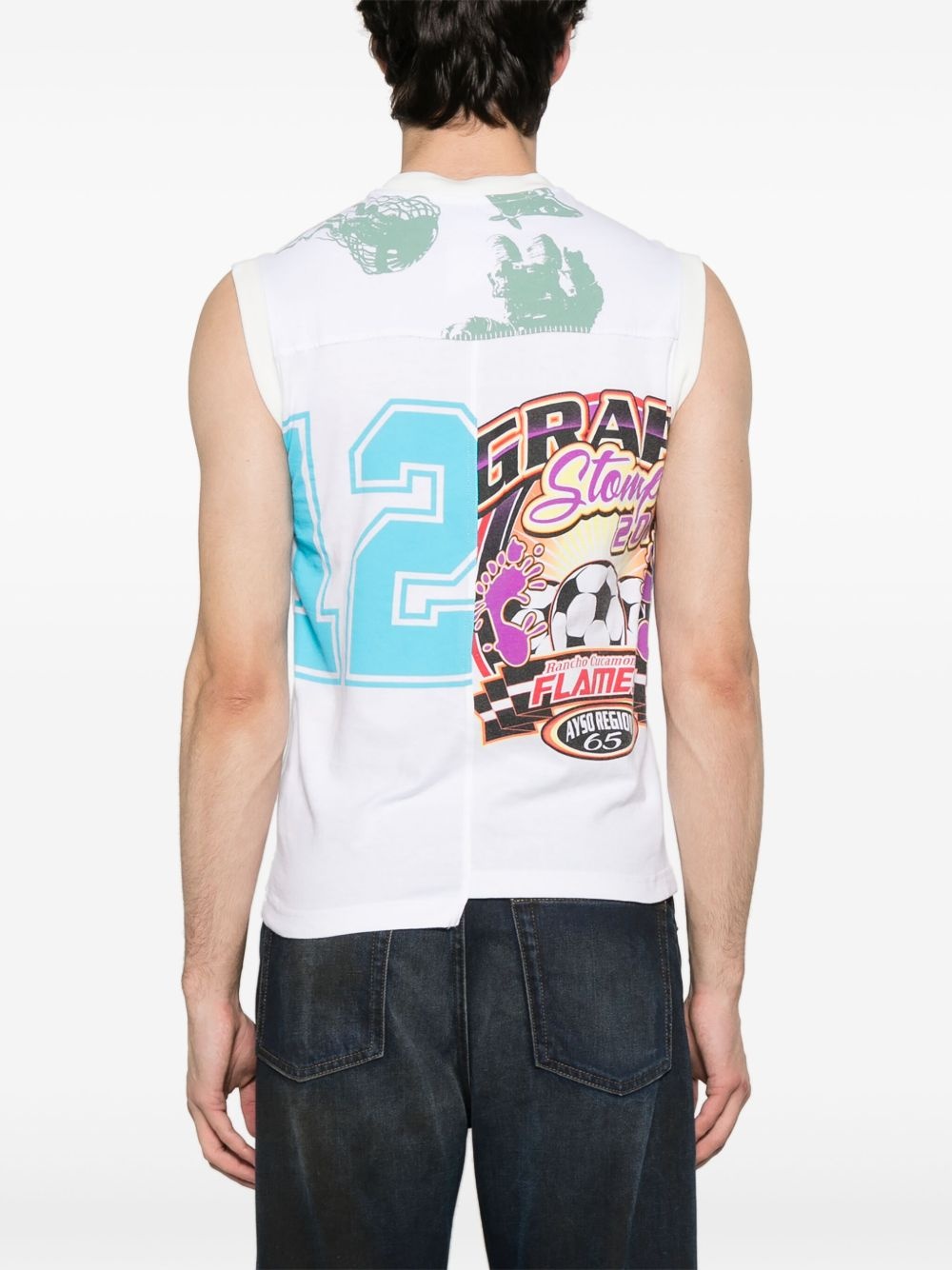 Regenerated graphic-T-shirts tank top - 3