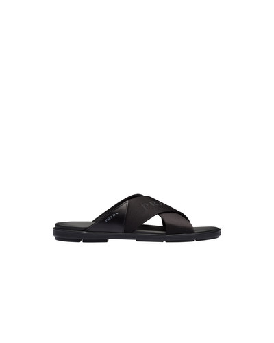 Prada Leather and Re-Nylon sandals outlook