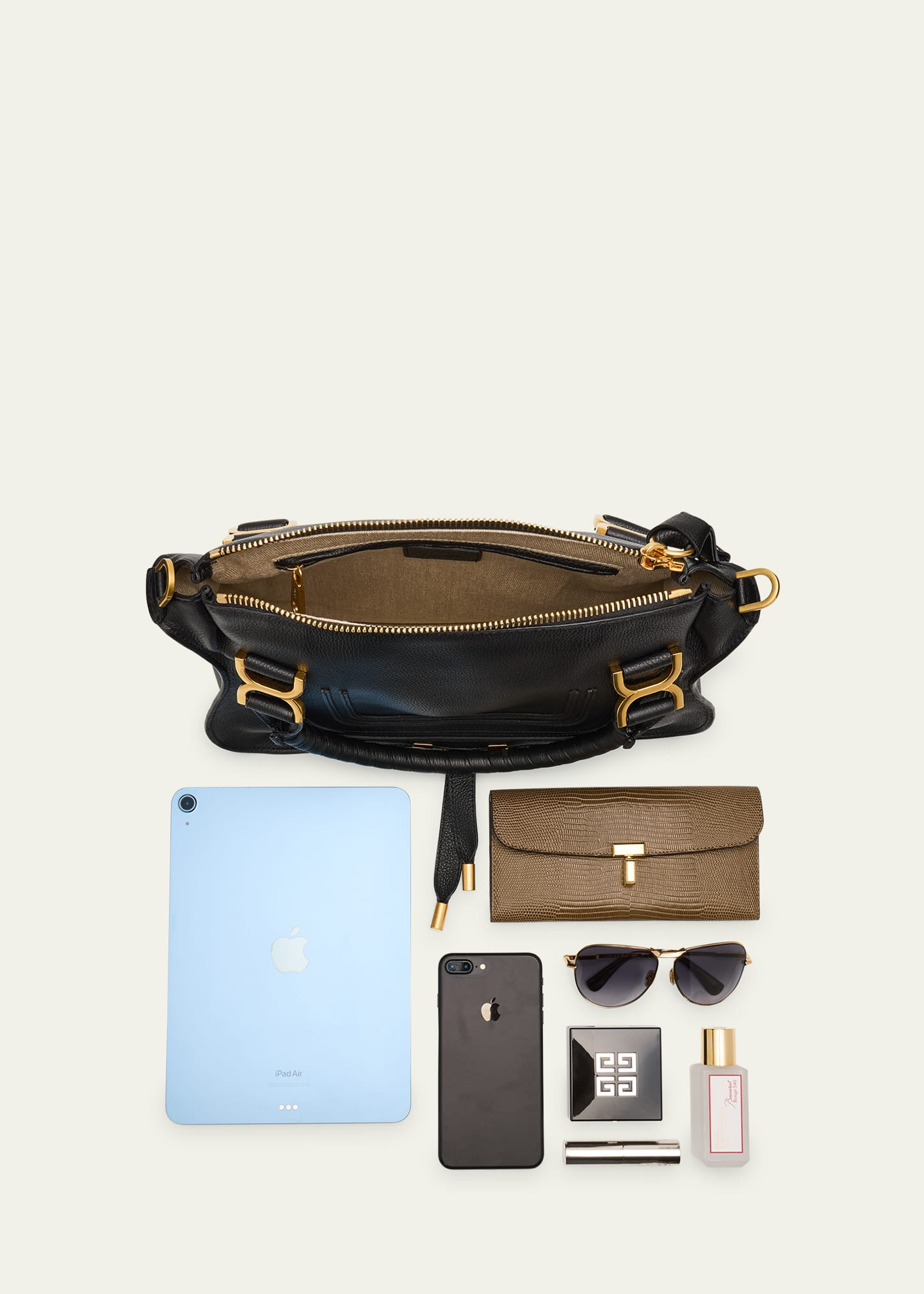 Marcie Medium Double Carry Satchel Bag in Grained Leather - 7