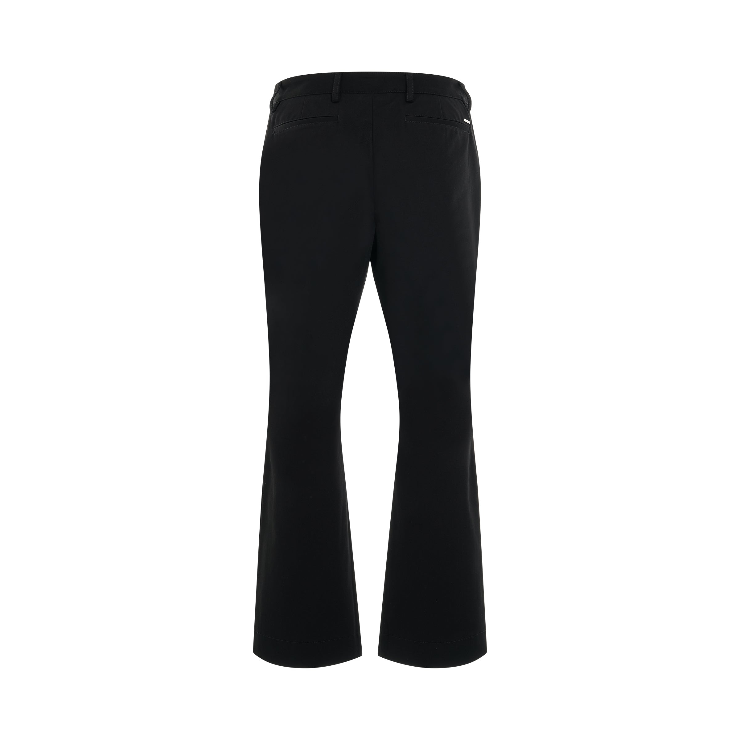 Chino Kick Flare Pants in Black - 4
