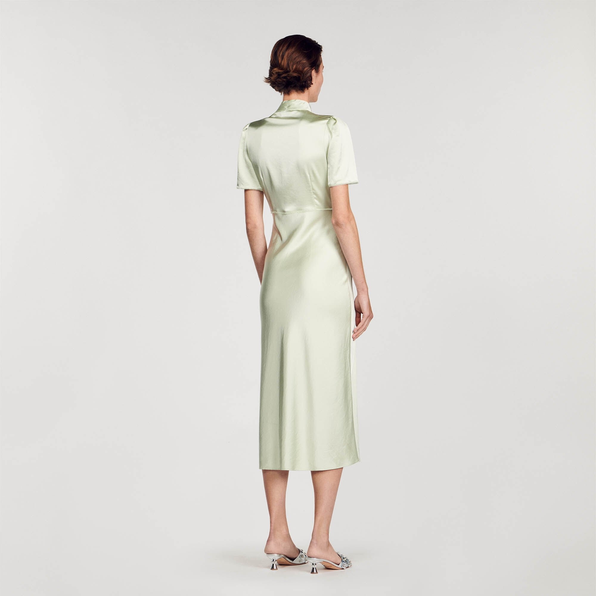 SATIN-EFFECT MAXI DRESS - 6