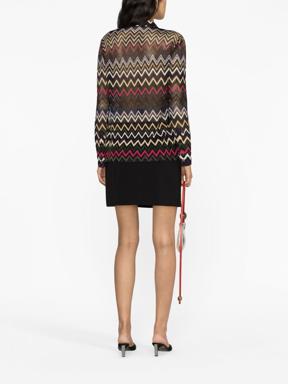 zigzag lurex shirt - 4