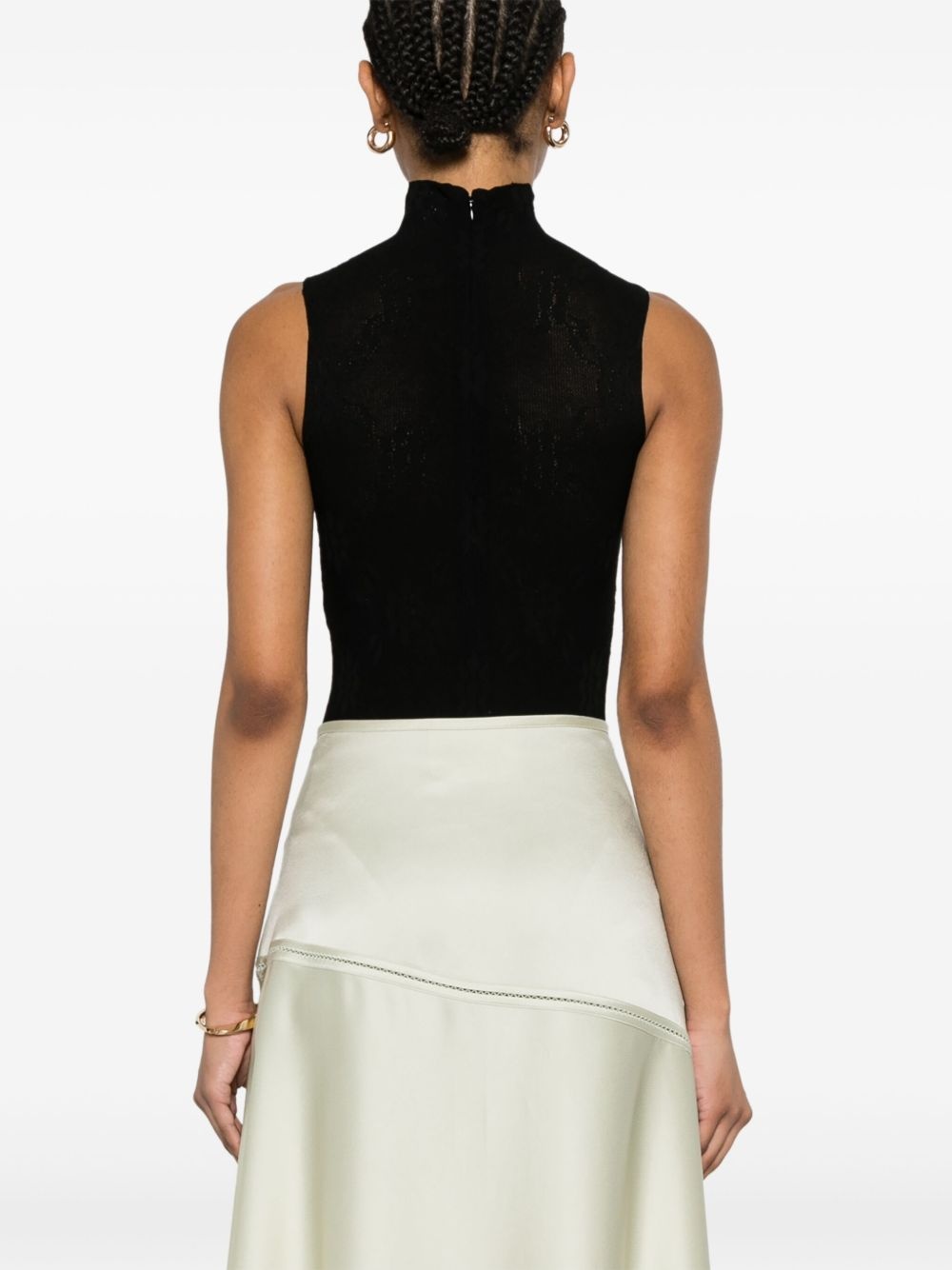 sleeveless high-neck bodysuit - 4
