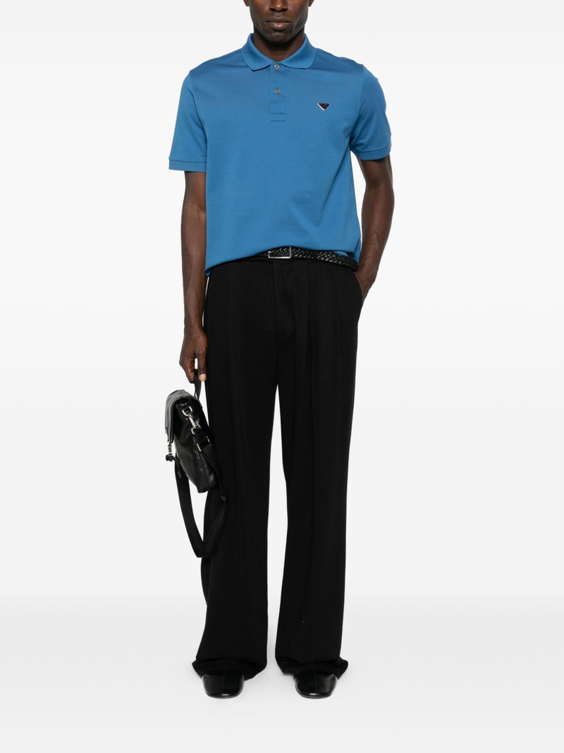 Prada triangle-logo polo shirt outlook