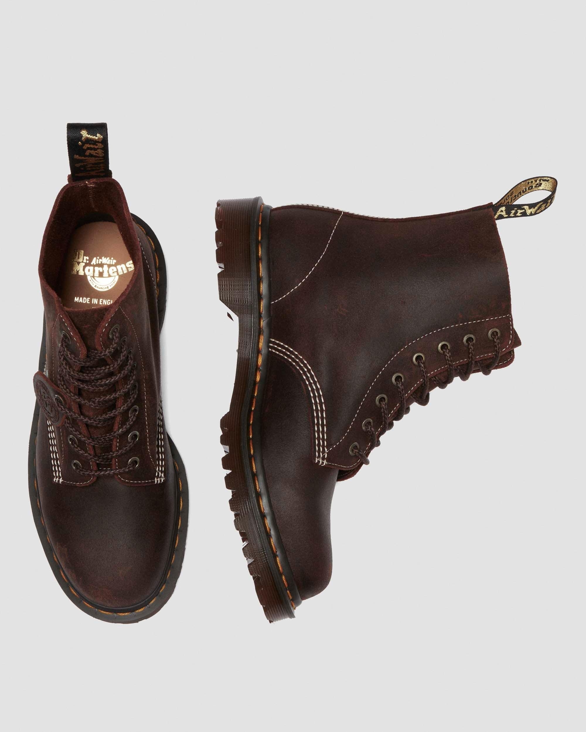 1460 Made in England Wax Commander Lace Up Boots - 2