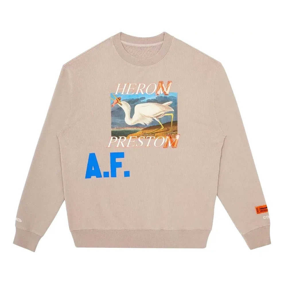 HERON PRESTON Heron Af Crew Sweatshirt 'Taupe' HMBA014R21JER0036145 - 1