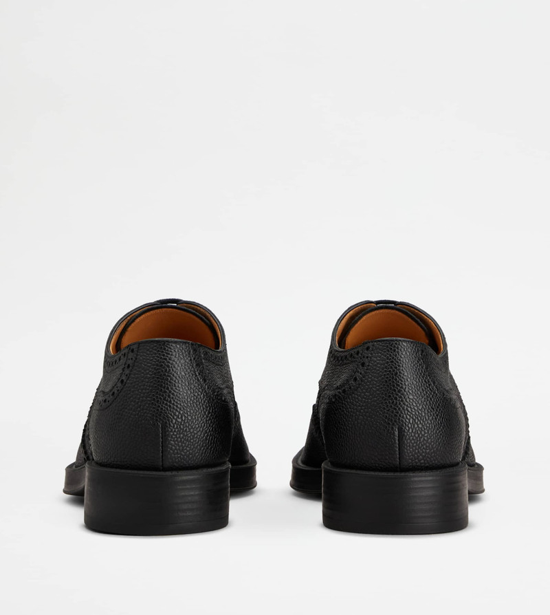 Tod's LACE-UPS IN LEATHER - BLACK outlook