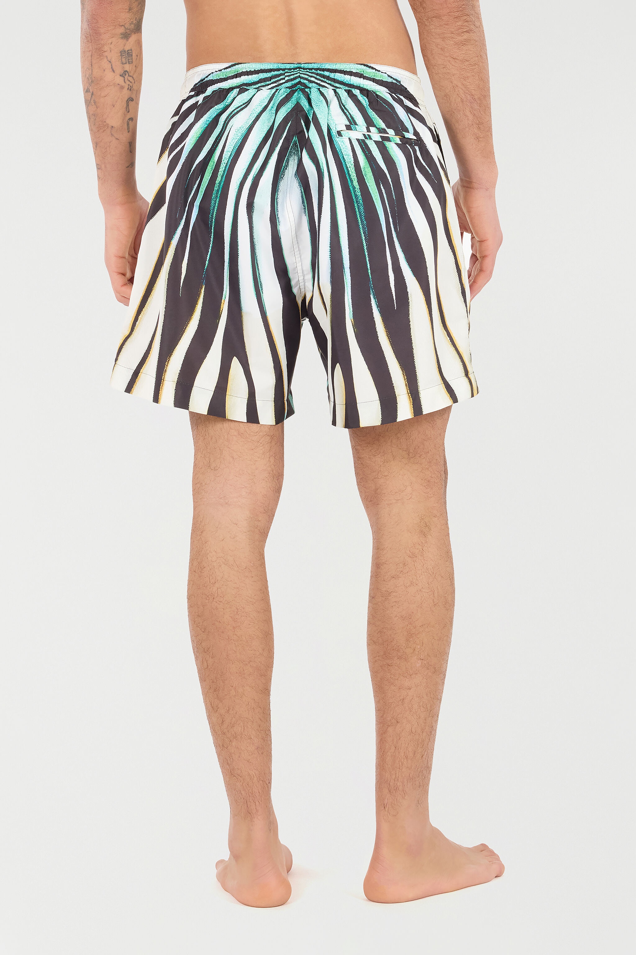 Ray Of Gold Print Nylon Sea Shorts - 4