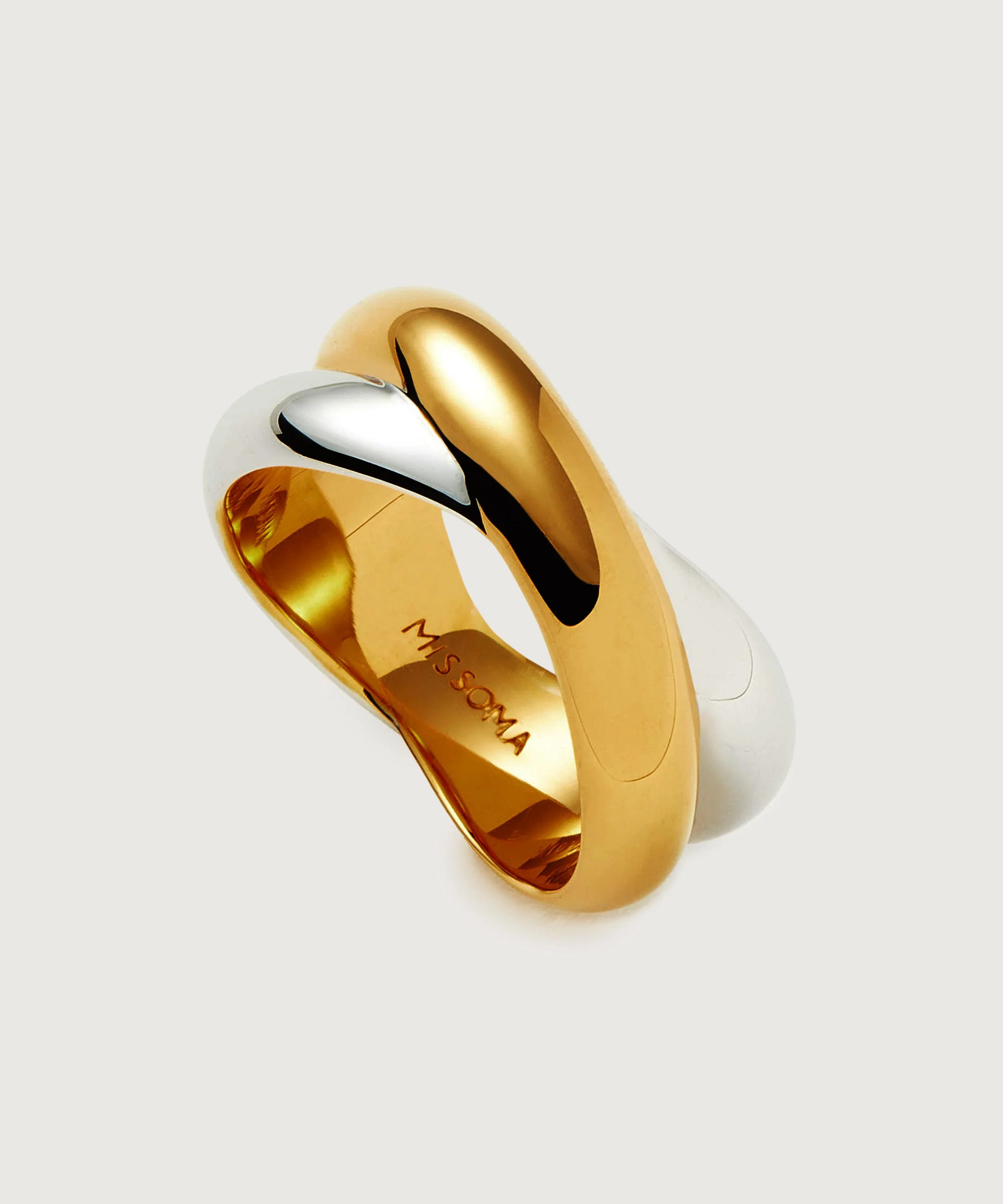 X Lucy Williams Mixed Metal Chunky Entwine Ring - 1