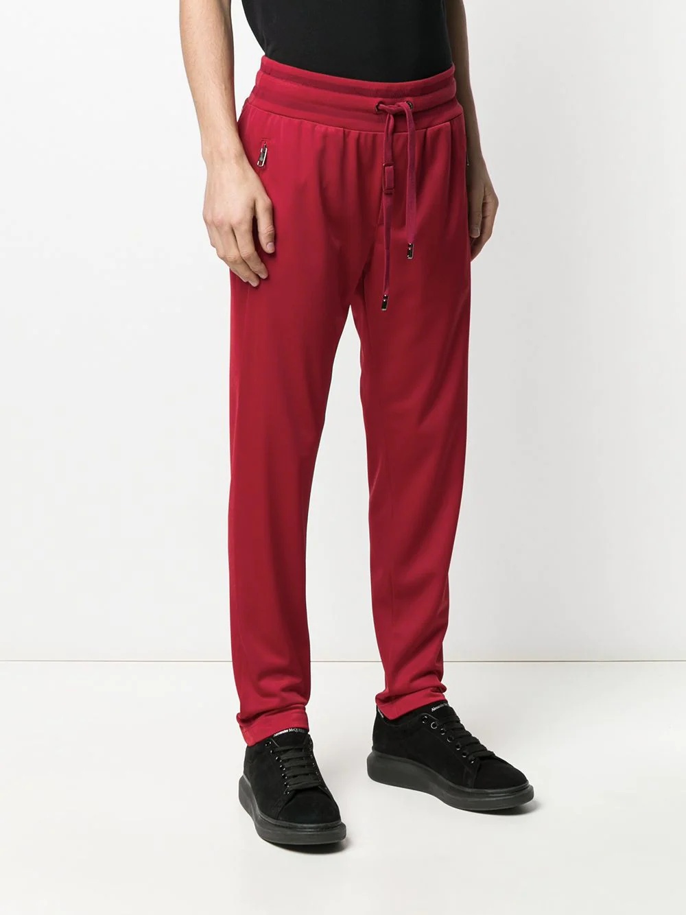 ribbed waistband track pants - 3