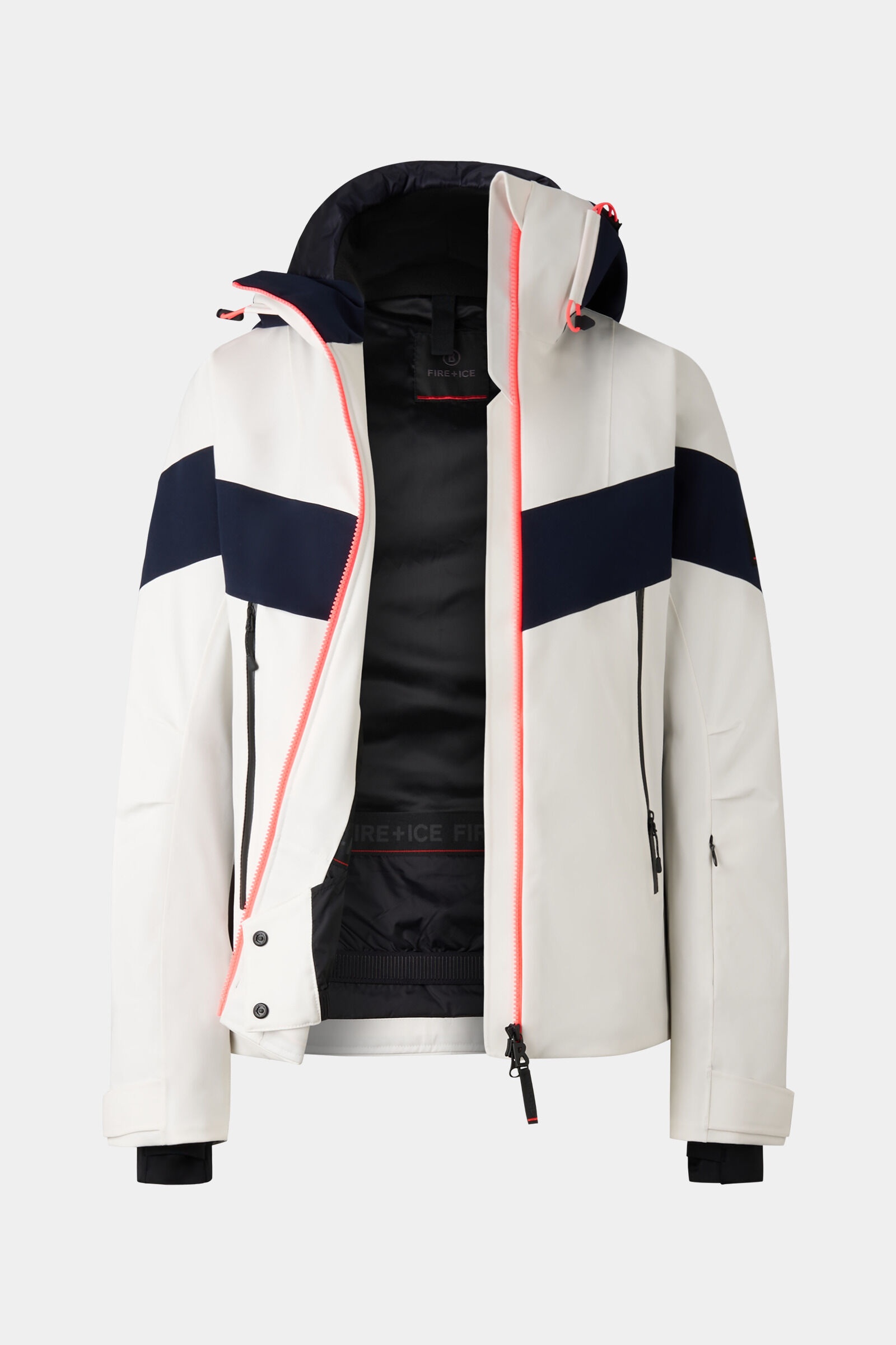 Ashley Ski jacket in Off-white/Navy blue - 2