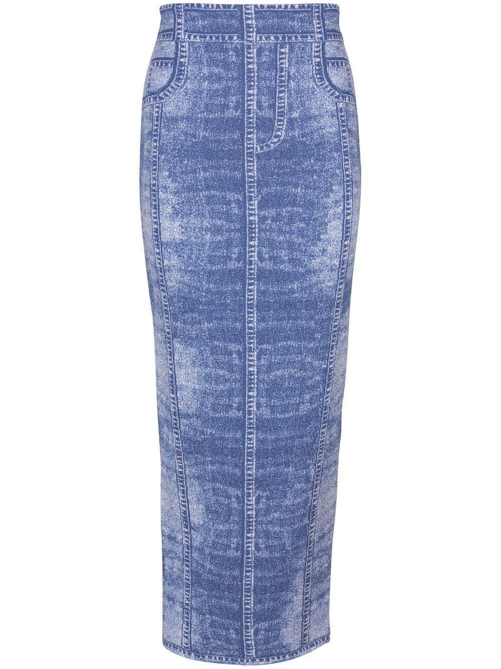 denim midi skirt - 1