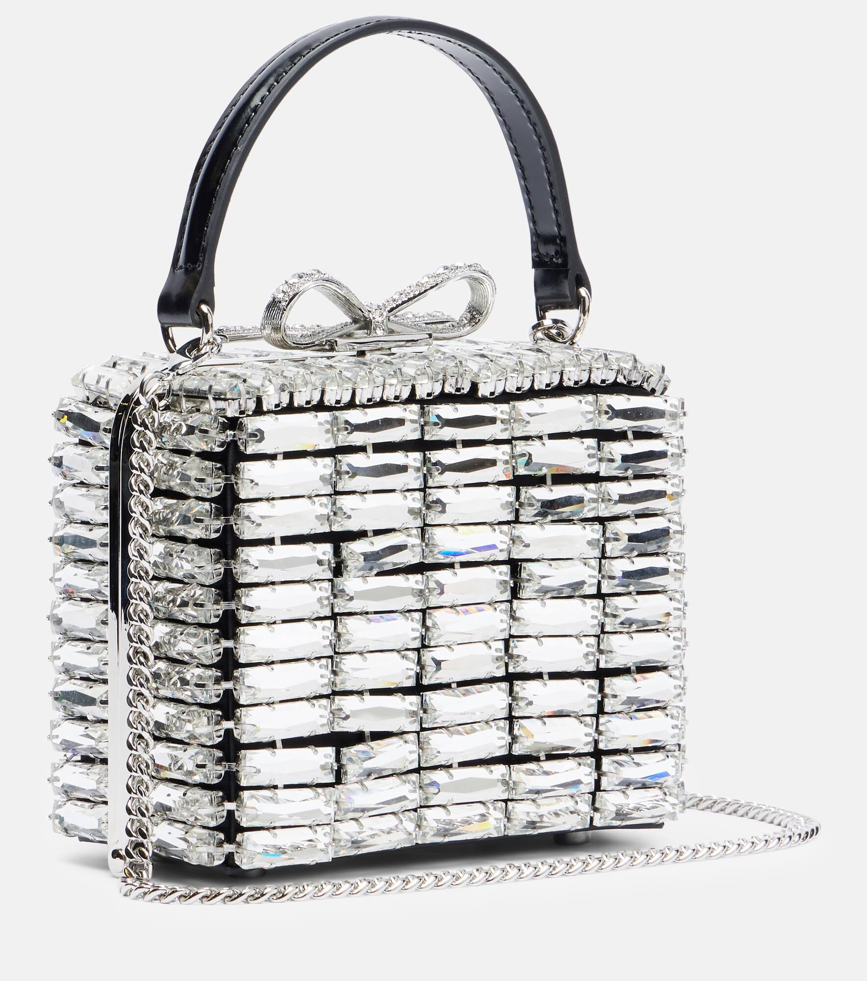 Micro crystal-embellished clutch - 4