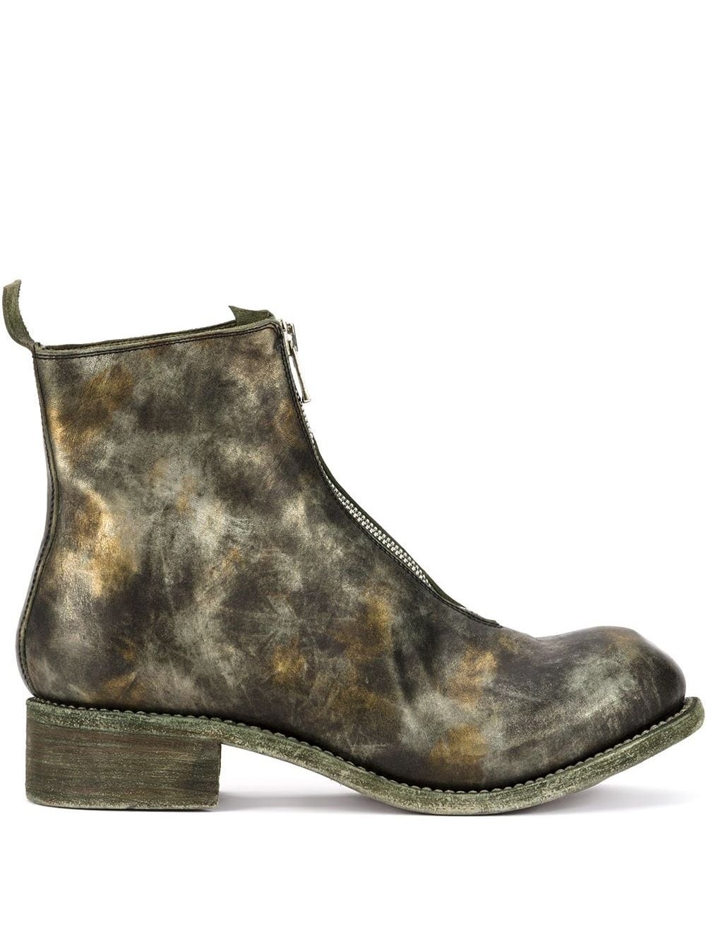 distressed zipped boots - 1