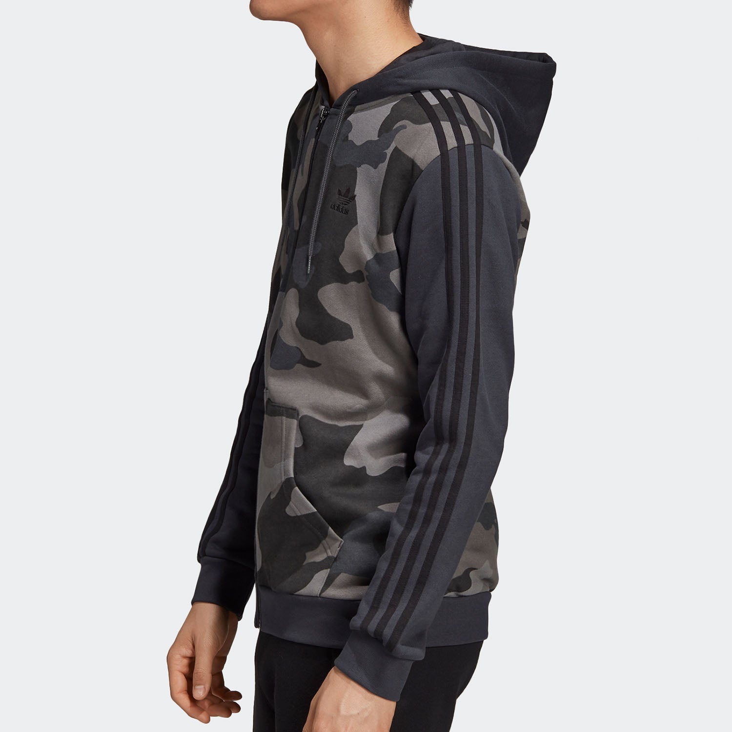 adidas Originals 'Camo' Full Zip Hoodie 'Carbon' ED7073 - 5