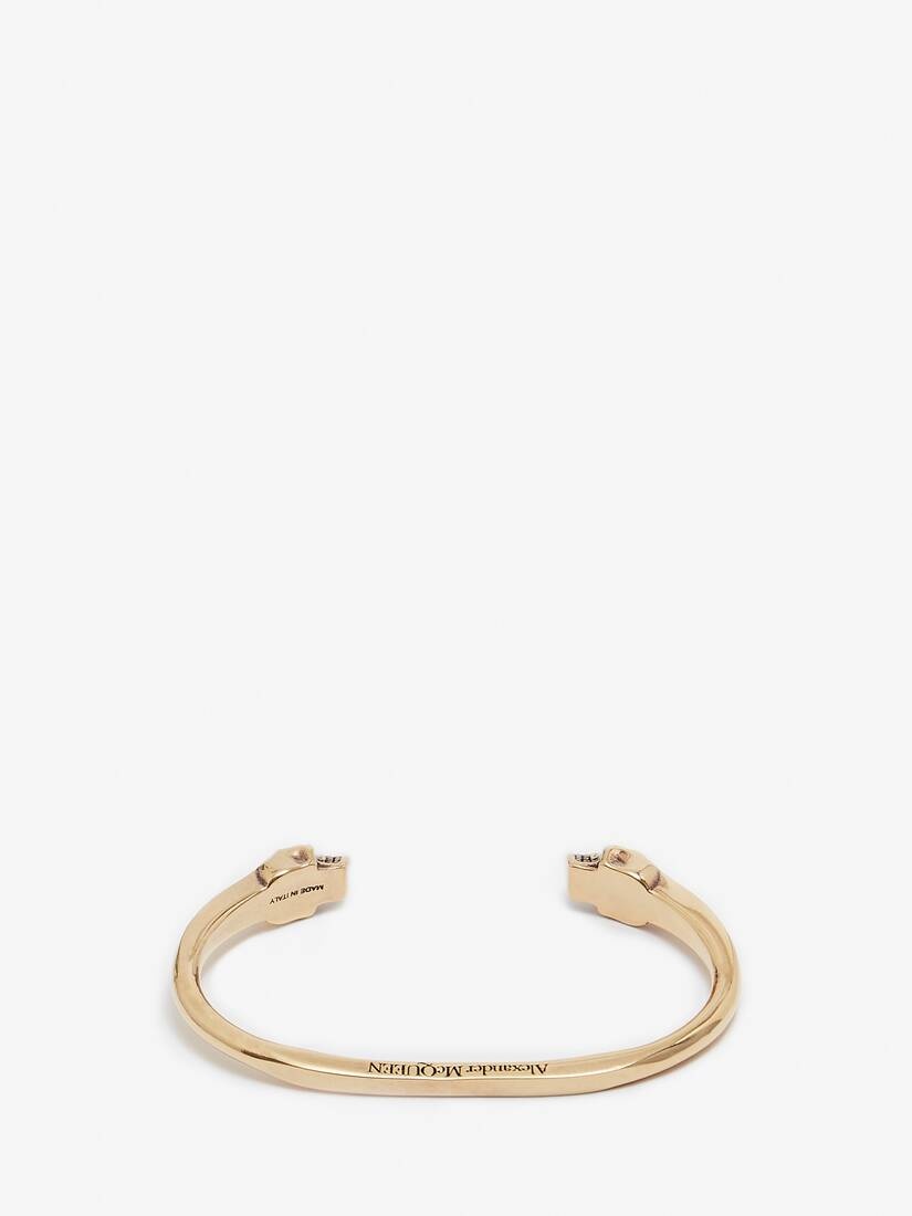 Twin Skull Bracelet in Gold - 2