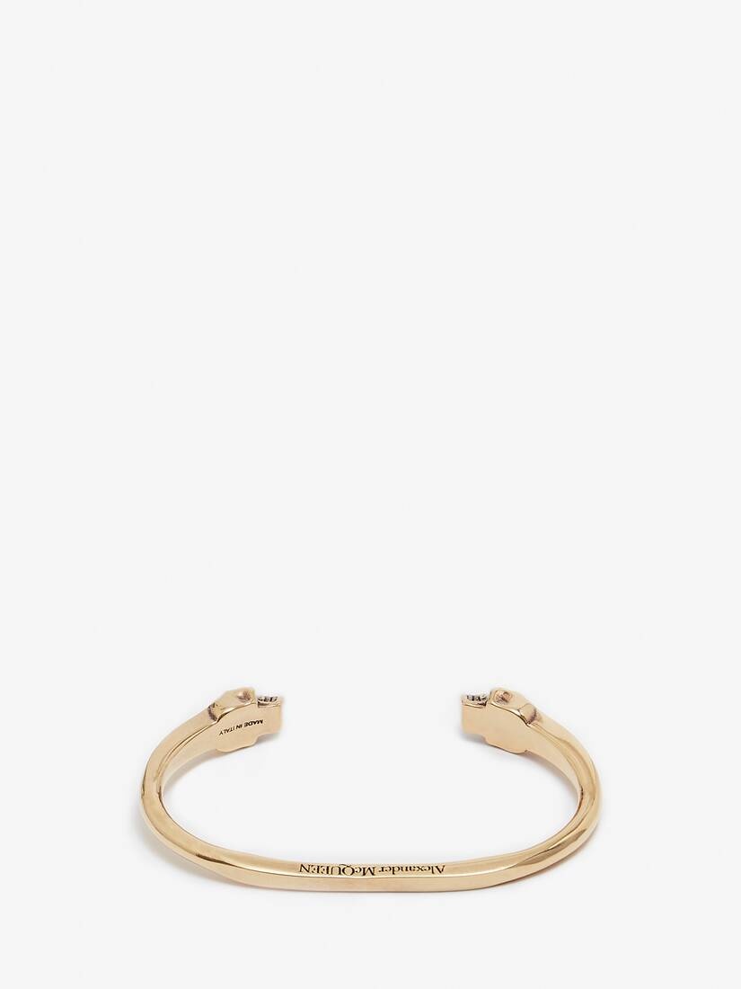 Twin Skull Bracelet in Gold - 2