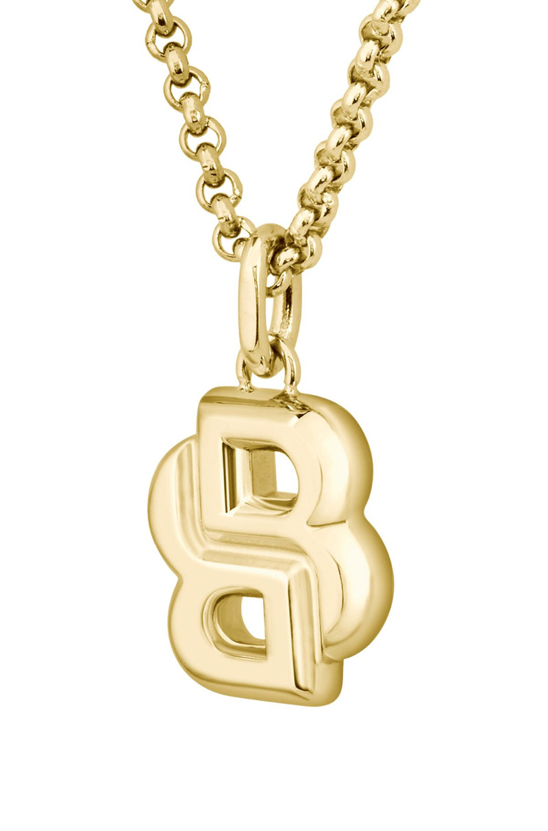 BOSS GOLD-TONE NECKLACE WITH DOUBLE B MONOGRAM PENDANT outlook