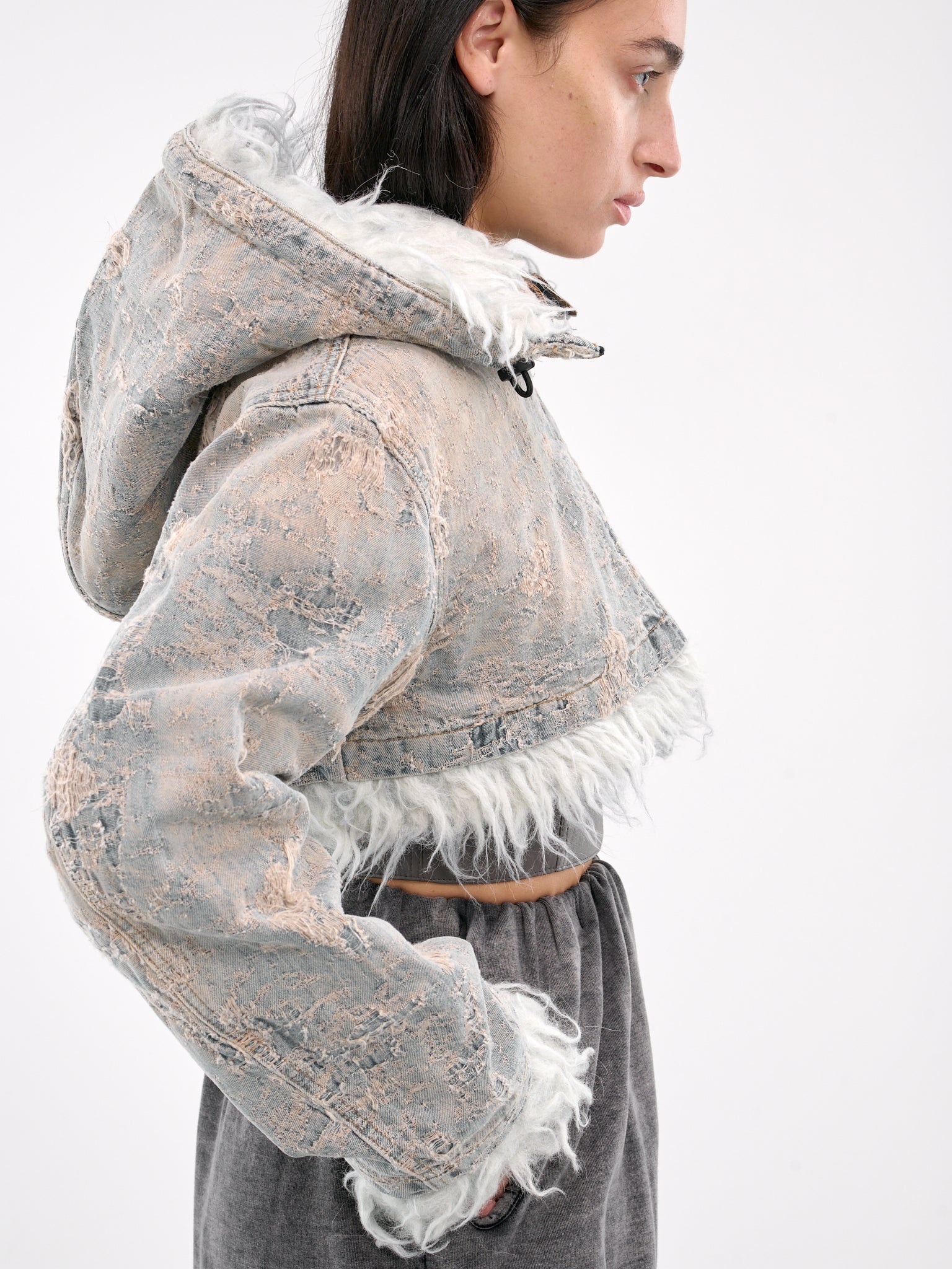 Denim Shearling Jacket - 4