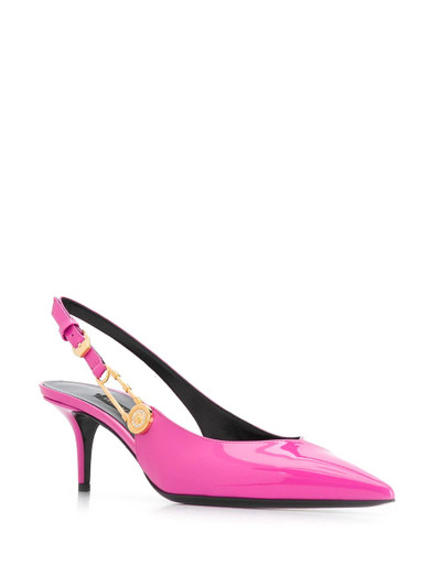 VERSACE pointed safety-pin kitten heels outlook