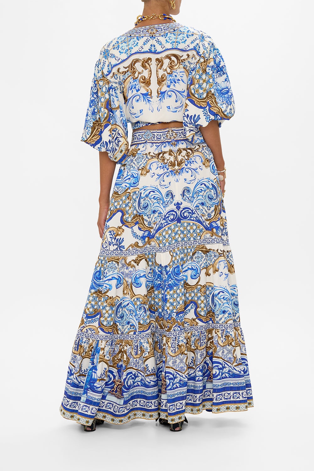 HIGH WAISTED TIERED SKIRT - 3