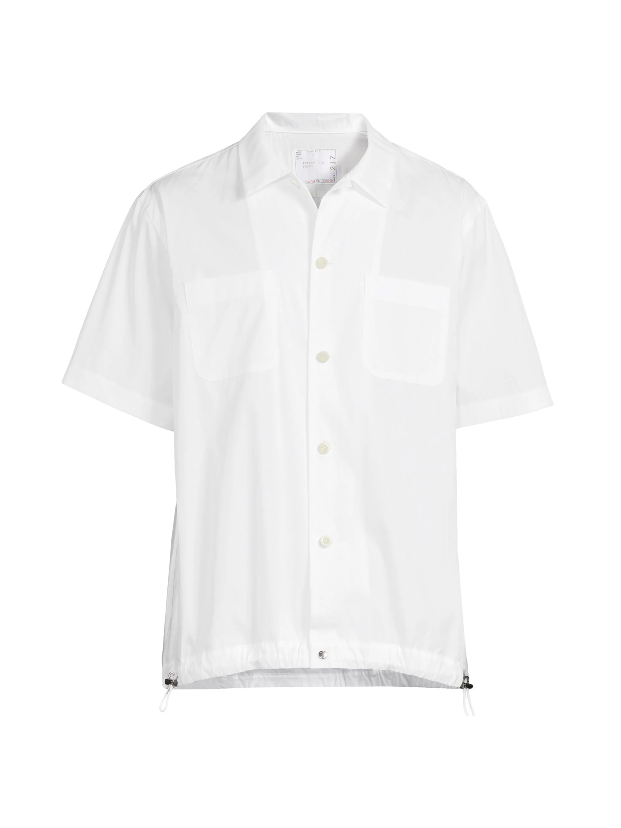 Men's Cotton Button-Front Shirt - Off White - 1