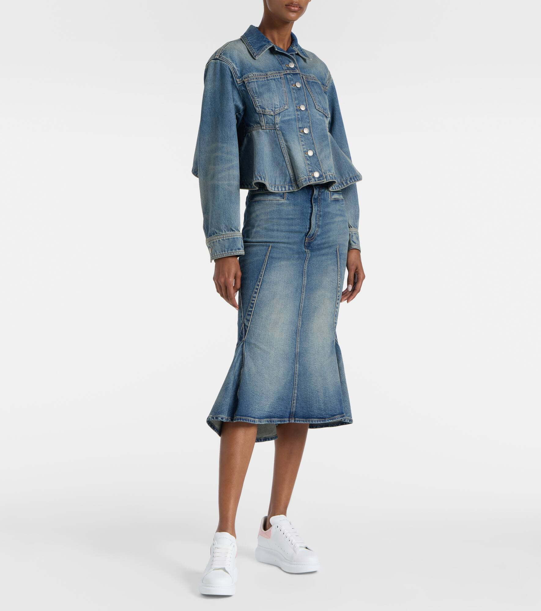 Oversized leather sneakers - 3