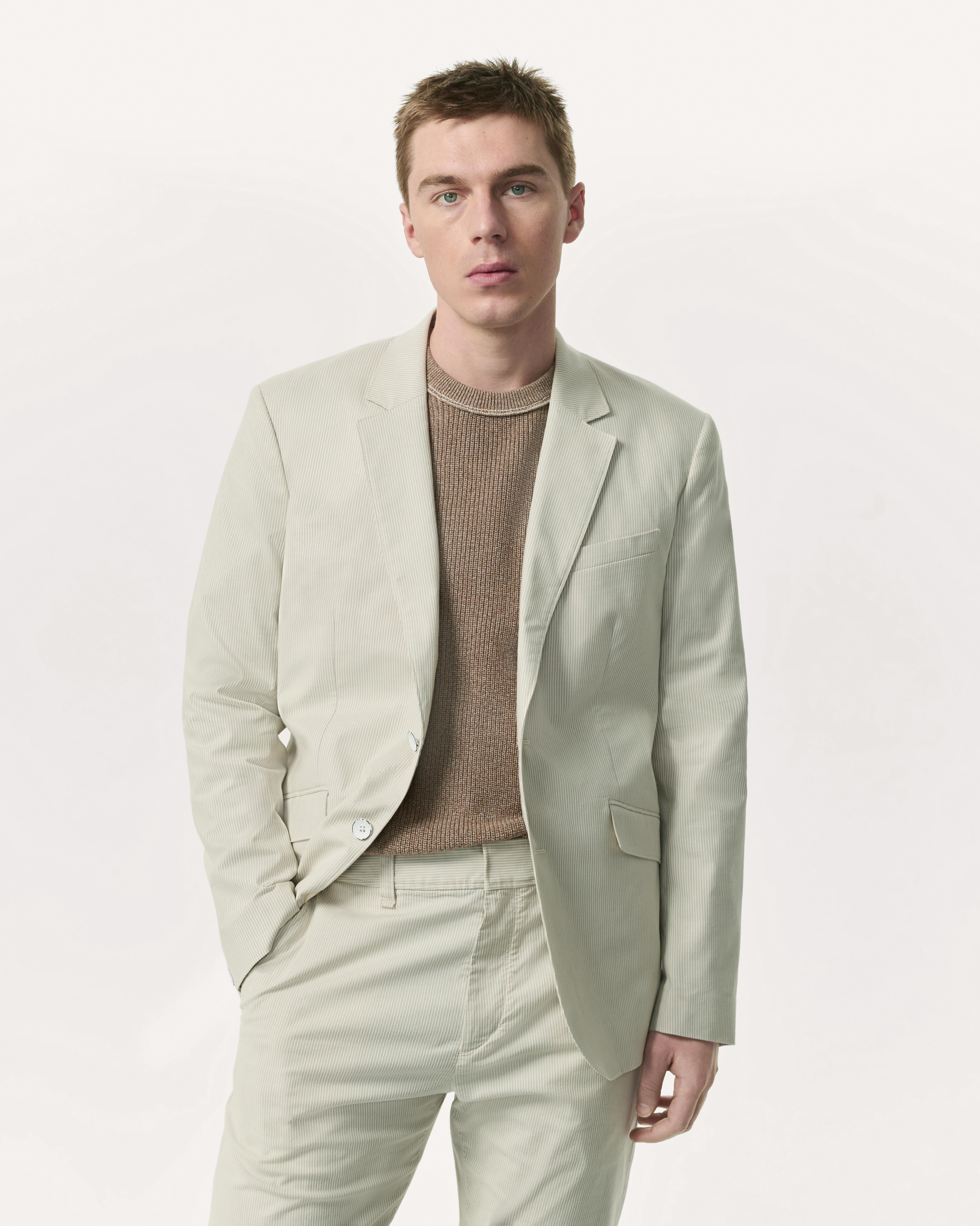 Butler Striped Stretch Cotton Blazer - 2